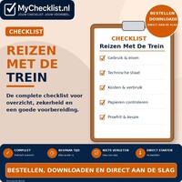 Checklist reizen met de trein met uitgebreide stappen en controlepunten