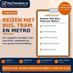 Checklist reizen met bus, tram en metro