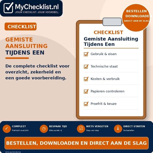 Checklist gemiste aansluiting tijdens een treinreis met uitgebreide stappen en controlepunten