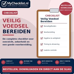 Checklist veilig voedsel bereiden