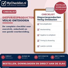 Checklist diepvriesproducten veilig ontdooien