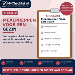 Checklist mealpreppen voor een gezin