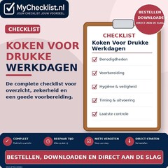 Checklist koken voor drukke werkdagen