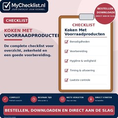 Checklist koken met voorraadproducten