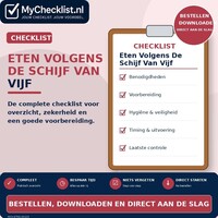 Checklist eten volgens de schijf van vijf met uitgebreide stappen en controlepunten