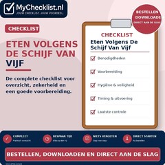 Checklist eten volgens de schijf van vijf