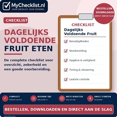 Checklist dagelijks voldoende fruit eten