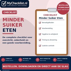 Checklist minder suiker eten