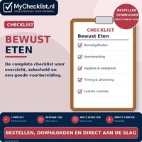 Checklist bewust eten met uitgebreide stappen en controlepunten