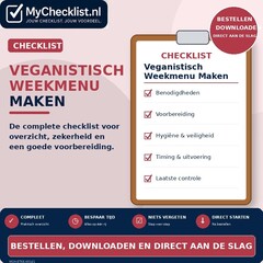 Checklist veganistisch weekmenu maken