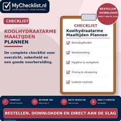 Checklist koolhydraatarme maaltijden plannen