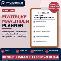 Checklist eiwitrijke maaltijden plannen met uitgebreide stappen en controlepunten