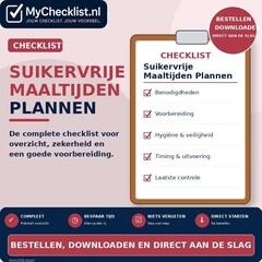 Checklist suikervrije maaltijden plannen