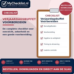 Checklist verjaardagsbuffet voorbereiden