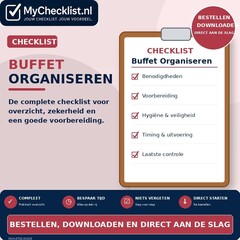 Checklist buffet organiseren