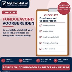 Checklist fondueavond voorbereiden