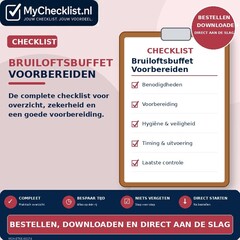 Checklist bruiloftsbuffet voorbereiden