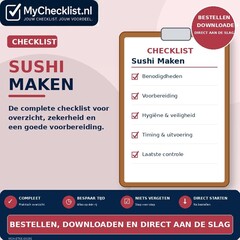 Checklist sushi maken
