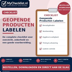 Checklist geopende producten labelen