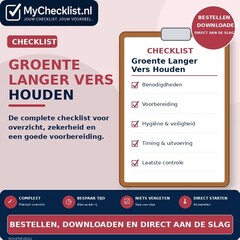 Checklist groente langer vers houden