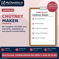 Checklist chutney maken