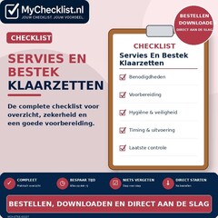 Checklist servies en bestek klaarzetten