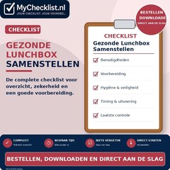 Checklist gezonde lunchbox samenstellen