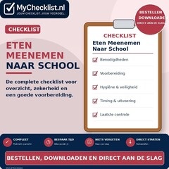 Checklist eten meenemen naar school