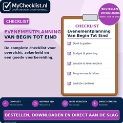 Checklist evenementplanning van begin tot eind