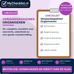 Checklist verjaardagsdiner organiseren