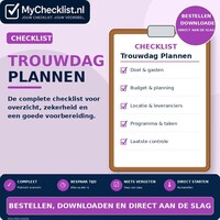 Checklist trouwdag plannen met uitgebreide stappen en controlepunten