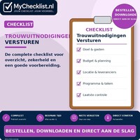 Checklist trouwuitnodigingen versturen met uitgebreide stappen en controlepunten