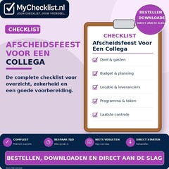 Checklist afscheidsfeest voor een collega