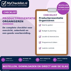 Checklist productpresentatie organiseren