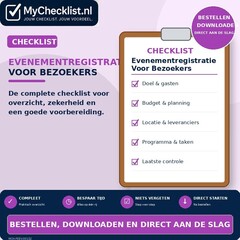 Checklist evenementregistratie voor bezoekers