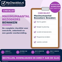 Checklist maximumaantal bezoekers bewaken met uitgebreide stappen en controlepunten