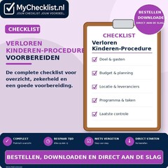 Checklist verloren kinderen-procedure voorbereiden