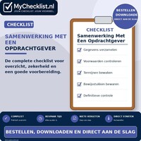 Checklist samenwerking met een opdrachtgever vastleggen met uitgebreide stappen en controlepunten