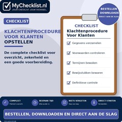 Checklist klachtenprocedure voor klanten opstellen