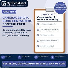 Checklist cameragebruik rond een woning controleren