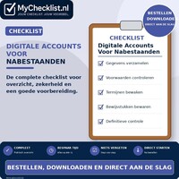 Checklist digitale accounts voor nabestaanden organiseren met uitgebreide stappen en controlepunten