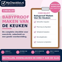 Checklist babyproof maken van de keuken met uitgebreide stappen en controlepunten