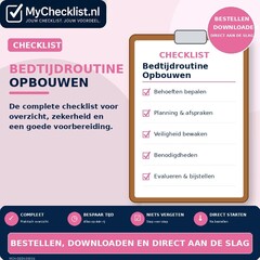 Checklist bedtijdroutine opbouwen