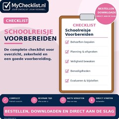 Checklist schoolreisje voorbereiden