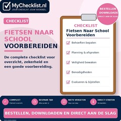 Checklist fietsen naar school voorbereiden
