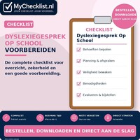 Checklist dyslexiegesprek op school voorbereiden met uitgebreide stappen en controlepunten
