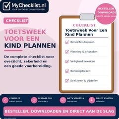 Checklist toetsweek voor een kind plannen