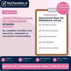 Checklist doorstroom naar de middelbare school voorbereiden