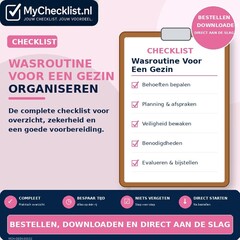 Checklist wasroutine voor een gezin organiseren