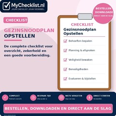 Checklist gezinsnoodplan opstellen